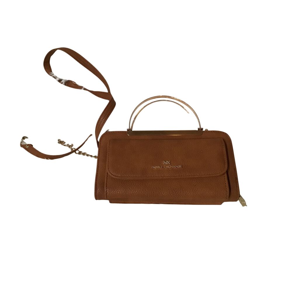 Noble Exchange Brown Vegan Leather Convertible Crossbody